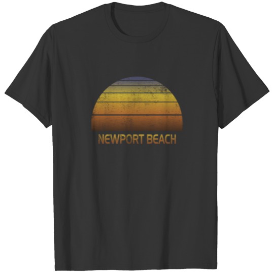 Vintage Sunset Family Vacation Souvenir Newport T-shirt