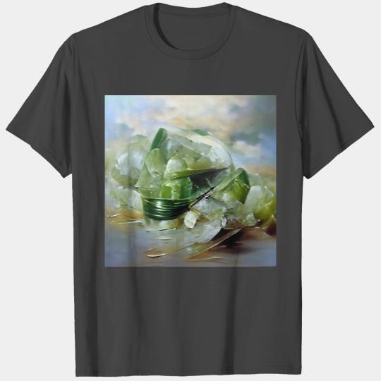 Green quartz crystal gemstone T Shirts