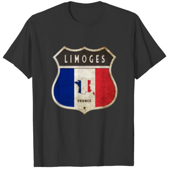 Limoges France coat of arms flags design T Shirts