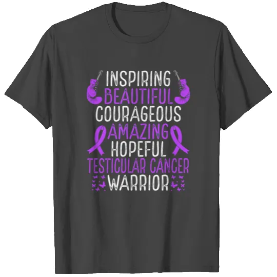 Cancer Warrior Fighter Testicular Cancer Awareness T Shirts