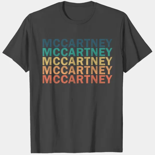 Mccartney Name T Shirts - Mccartney Vintage Retro N