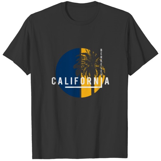 Berkeley California Stylish Palm Tree Cal Student T-shirt
