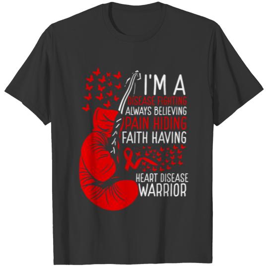 Heart Disease Warrior Awareness Ribbon Disease T-shirt