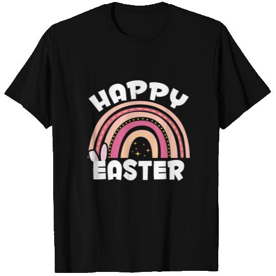 Happy Easter Cute Rainbow Easter Women Girls T Shirts