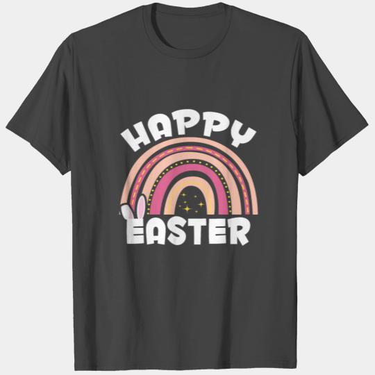 Happy Easter Cute Rainbow Easter Women Girls T Shirts