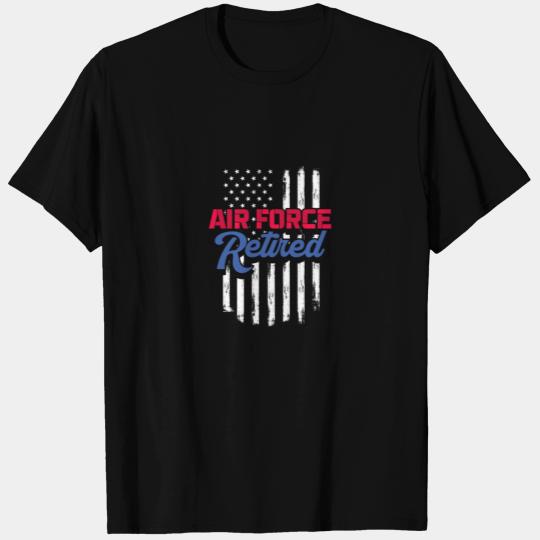 Retired Air Force, USA Flag T Shirts