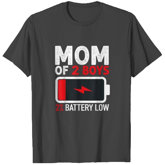 Mom of 2 Boys T Shirts Gift from Son Mothers Day