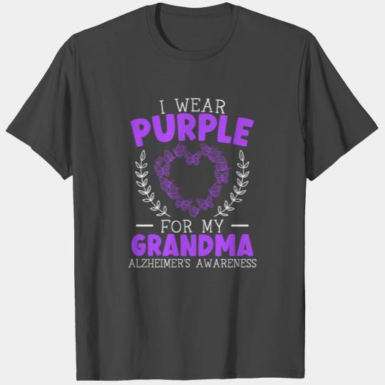 I Wear Purple For My Grandma Alzheimer's Awareness T Shirts