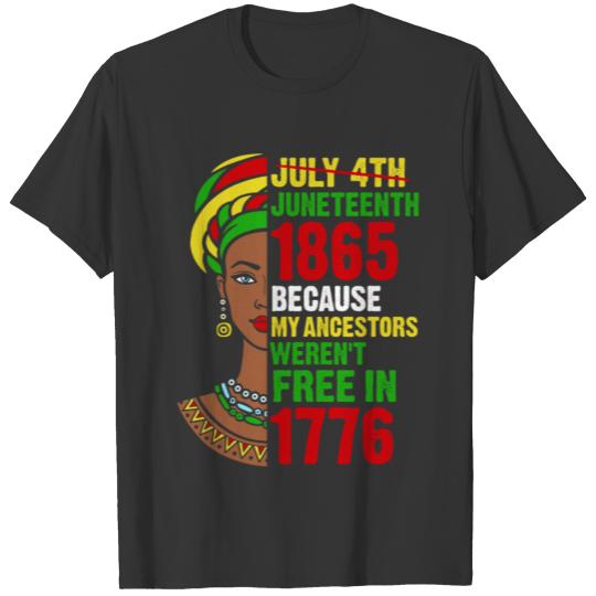 African American Women July 4th Juneteenth Novelty T Shirts