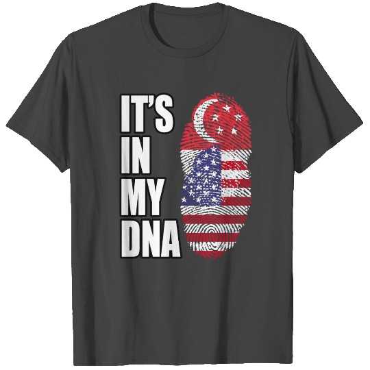 Singaporean And American Vintage Heritage DNA Flag T Shirts