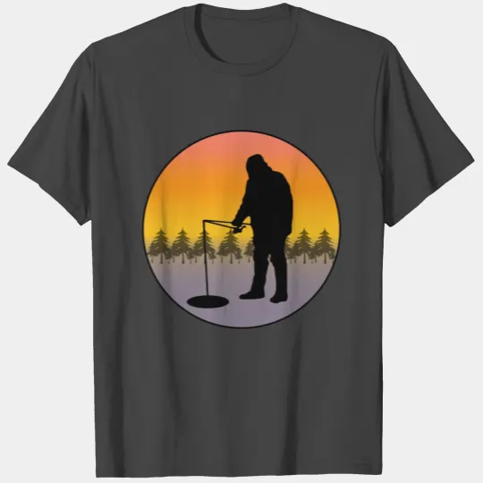 Ice Fishing Winter Camping Fish Fishermen T Shirts