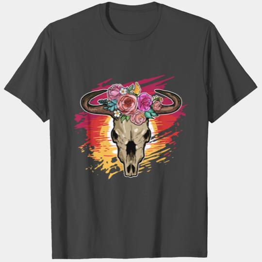 Cow Cattle Farmer Bull Skull Rodeo T Shirts