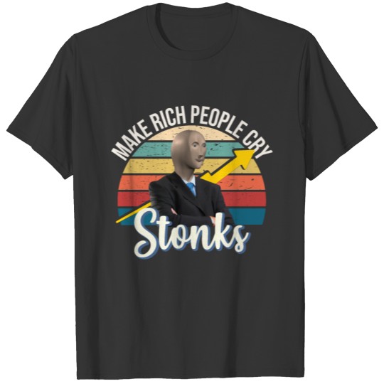 Stonks meme man make hedge funders short sellers T Shirts