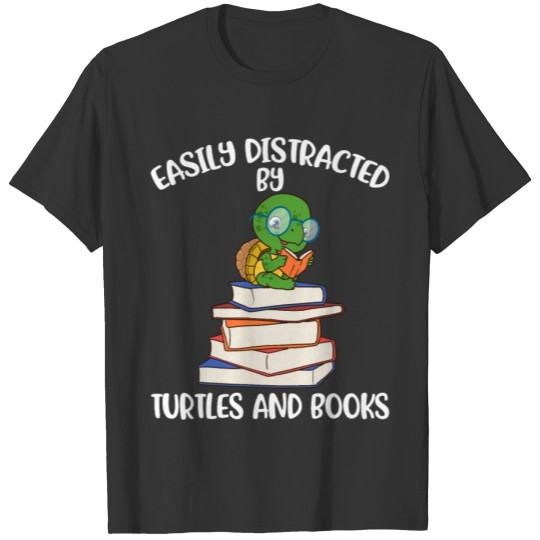Turtles And Books Funny Turtle Gift T-shirt