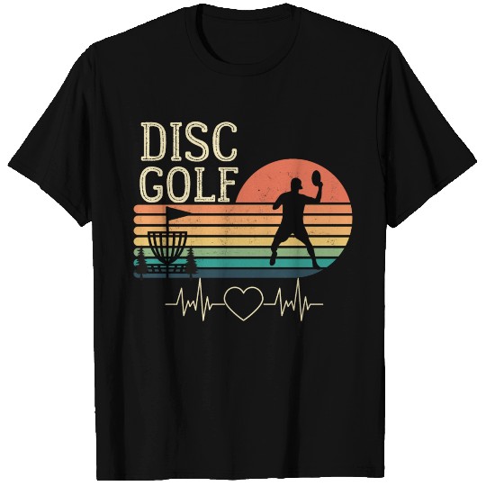 Disc Golf EKG Heart Rate T Shirts