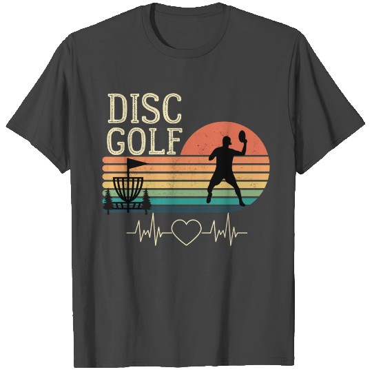 Disc Golf EKG Heart Rate T Shirts