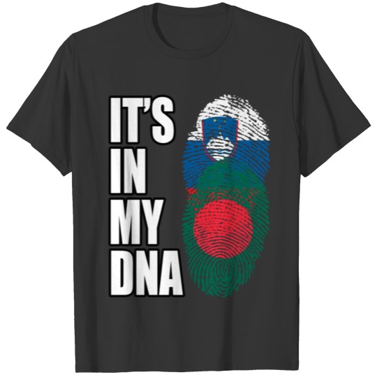 Slovenian And Bangladeshi Vintage Heritage DNA Fla T-shirt