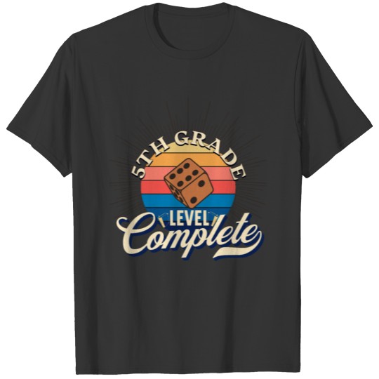 5th Grade Level Complete Gamer Class Graduation T-shirt