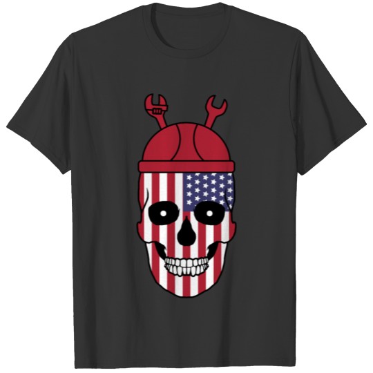 American Skull Labour Day T-shirt