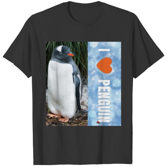 Penguin Bird with black and white feathers T-shirt