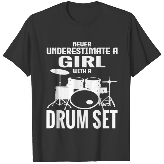 Drumming Drummer Girls Percussion Lover Drums T Shirts