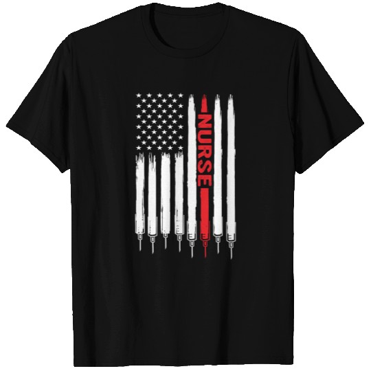 American USA Flag Registered Nurse T Shirts