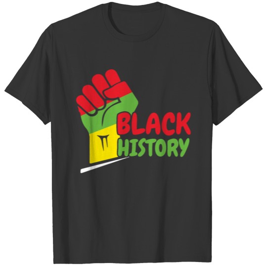 Proud Black Fist Black History Juneteenth T Shirts