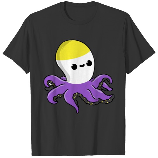 Nonbinary Pride Octopus Nonbinary Gift T-shirt