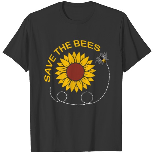 Save The Bees - Nature Plant Yellow Sunflower T Shirts