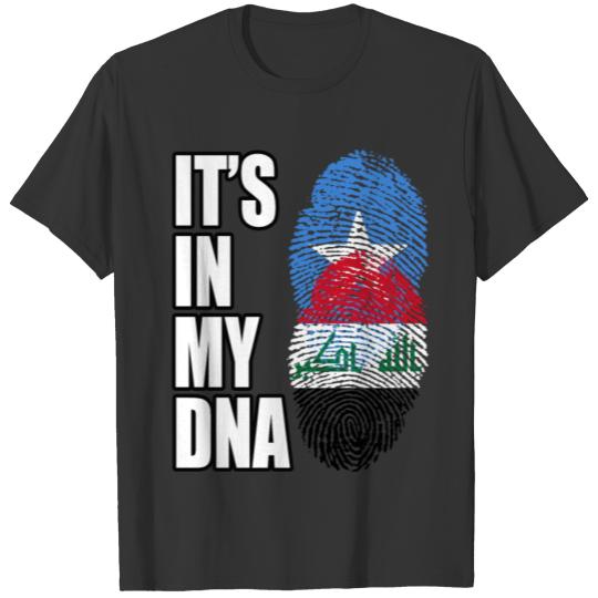 Somali And Iraqi Vintage Heritage DNA Flag T-shirt