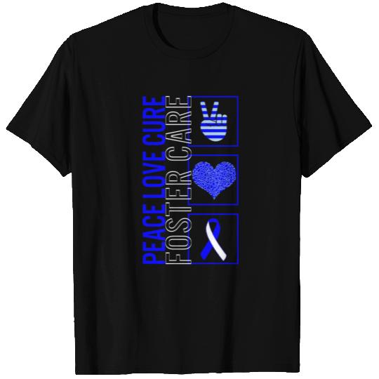 Peace Love Cure Foster Care T Shirts