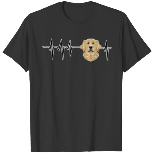 Dog Heartbeat I Funny Golden Retriever T-shirt