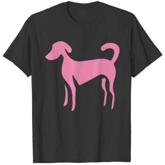 Abstract pink dog T Shirts