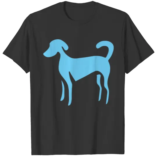Abstract blue dog T Shirts