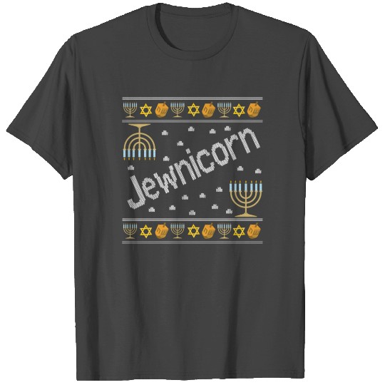 Jewish Unicorn Hanukkah Girls Jewish T Shirts