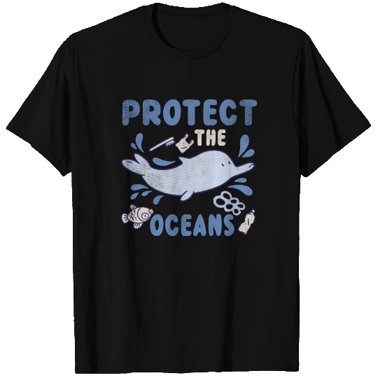 Dolphin Planet Water Save Protect The Oceans Day T Shirts