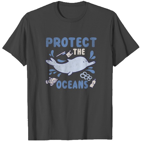 Dolphin Planet Water Save Protect The Oceans Day T Shirts