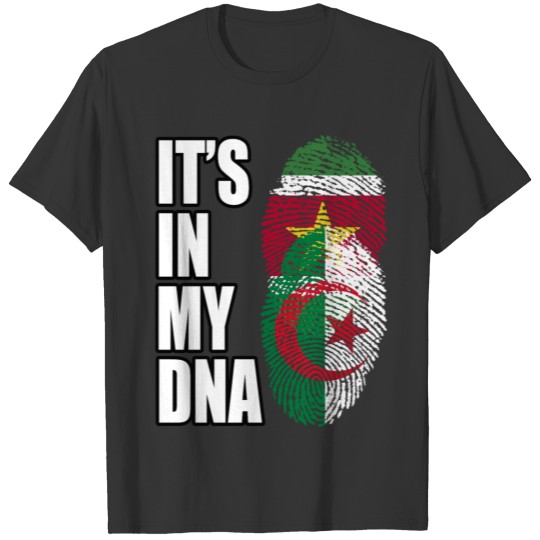 Surinamese And Algerian Vintage Heritage DNA Flag T-shirt