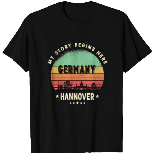 Hannover Germany skyline design T Shirts