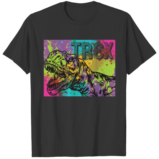 Dino T-Rex Splash Tyrannosaurus Gift Idea T Shirts