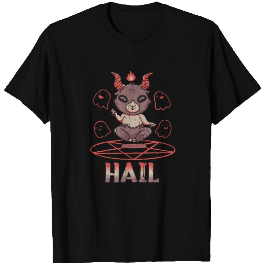 Cute Baphomet Devil Tarot Occult Hail Gothic T Shirts