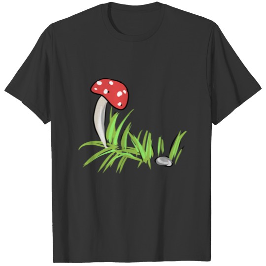 Grass natural mushroom natural stone T-shirt