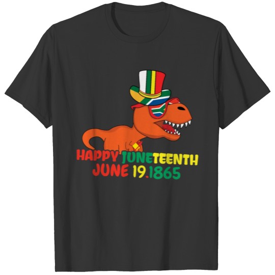 Roar Dinosaur 1865 Black History Juneteenth T Shirts