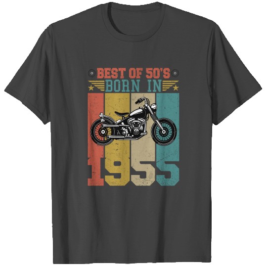 Best of the 50's Born in 1955 Vintage Motorcycle T Shirts
