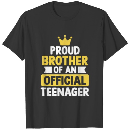 Proud Brother of an Official Teenager 13th BDay Bi T-shirt