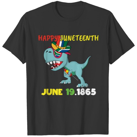 Dinosaur 1865 Black History Juneteenth T Shirts