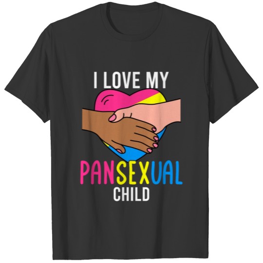 Pansexual Flag Heart Pansexuality LGBT Pan Pride T-shirt