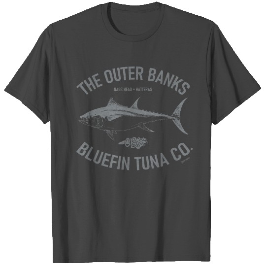 OBX Bluefin Tuna Co. OBX Vintage Silver T Shirts