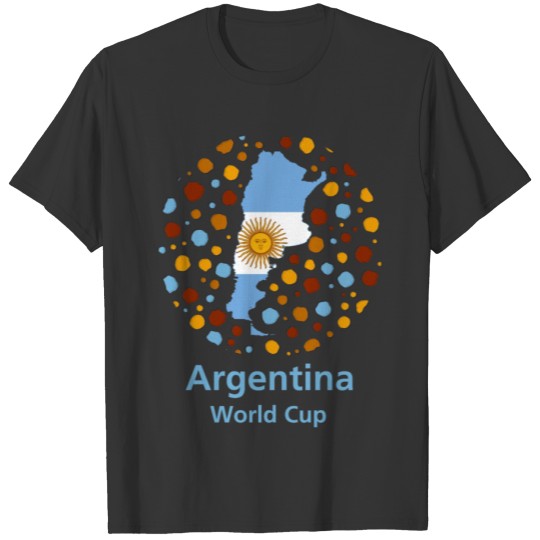 Argentina Football team in world cup T-shirt