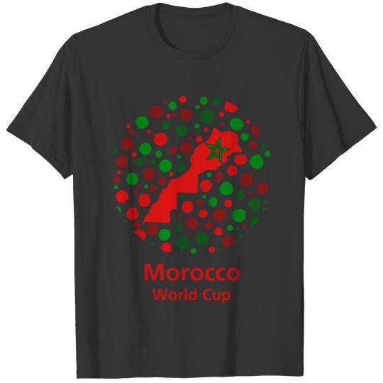 Morocco Football team in world cup T-shirt